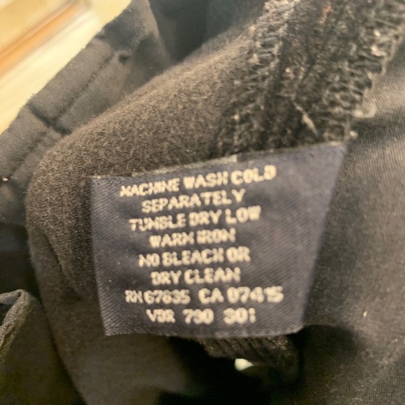 Vintage Nautica Black Pleated Cuffed Classic Fit Corduroy Pants Rigger 34x30 Y2K - Picture 9 of 9